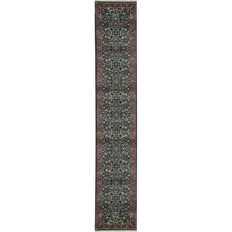 Bokara Rug Co., Inc. HandKnotted HighQuality Green and Red Area Rug